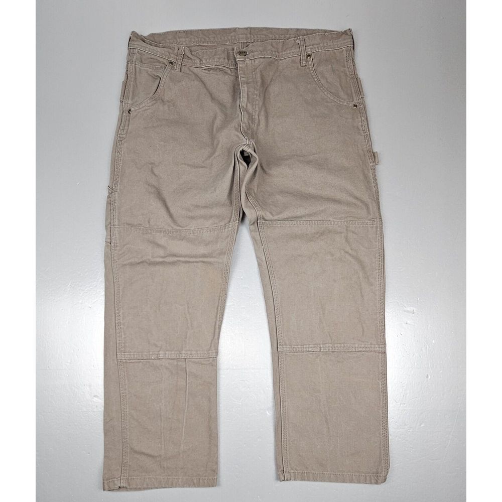 Key Double Knee Work Pants Mens 38x29.‎ Duck Dungaree Tan